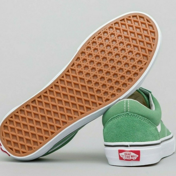 Vans OLD SKOOL Skate Shoes WOMENS Deep Grass Green - Picture 4 of 8